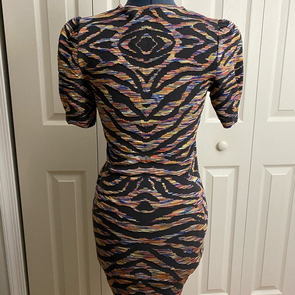 Free People Knitted Multicolored Black Dress SM - Picture 4 of 5